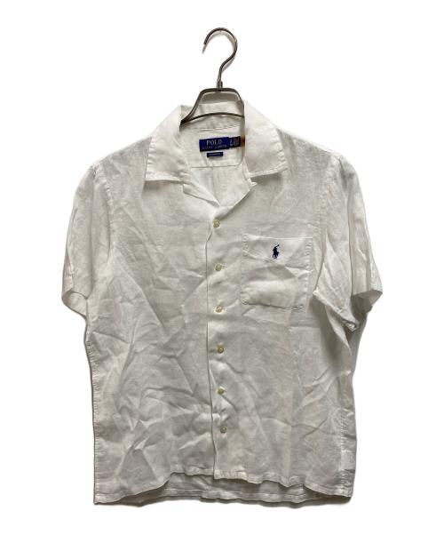 POLO RALPH LAUREN（ポロ・ラルフローレン）POLO RALPH LAUREN (ポロ・ラルフローレン) クラシック フィット リネンキャンプシャツ ホワイト サイズ:Sの古着・服飾アイテム