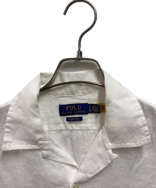 POLO RALPH LAUREN（ポロ・ラルフローレン）POLO RALPH LAUREN (ポロ・ラルフローレン) クラシック フィット リネンキャンプシャツ ホワイト サイズ:Sの古着・服飾アイテム