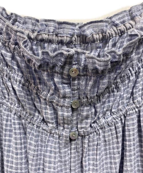 NOUNLESS（ナウンレス）NOUNLESS (ナウンレス) GATHER ROUGH CAMI DRESS ブルー サイズ:2の古着・服飾アイテム