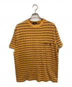 OLD STUSSYオールドステューシー）の古着「80sジャガードボーダーtee」｜オレンジ