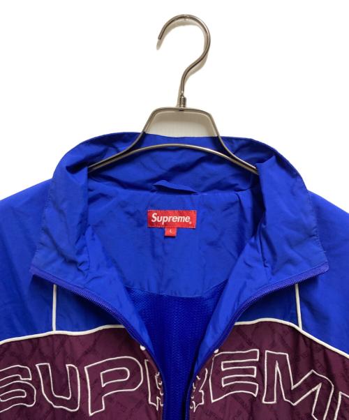 SUPREME（シュプリーム）SUPREME (シュプリーム) Jacquard Panel Track Jacket ブルー×ブラウン サイズ:Lの古着・服飾アイテム