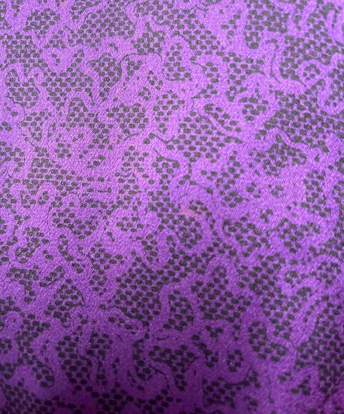 Christian Dior（クリスチャン ディオール）Christian Dior (クリスチャン ディオール) 総柄シルクブラウス パープル サイズ:Mの古着・服飾アイテム