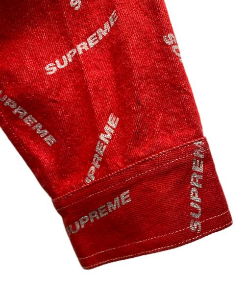SUPREME（シュプリーム）SUPREME (シュプリーム) DENIM LOGO CHORE COAT レッド サイズ:ｓの古着・服飾アイテム