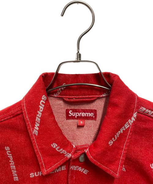 SUPREME（シュプリーム）SUPREME (シュプリーム) DENIM LOGO CHORE COAT レッド サイズ:ｓの古着・服飾アイテム