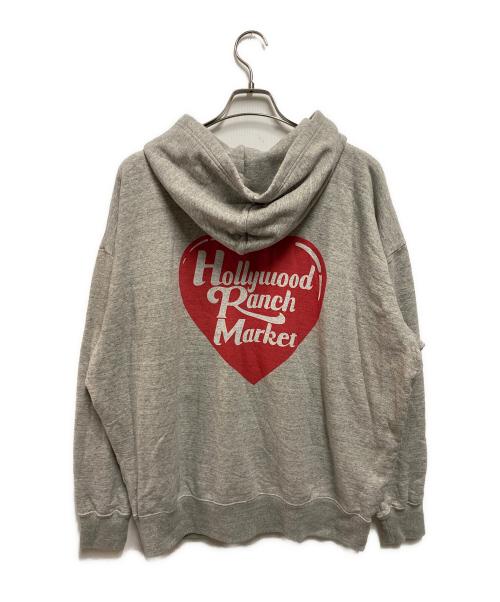 H.R.MARKET（ハリウッドランチマーケッド）H.R.MARKET (ハリウッドランチマーケッド) ハートイン HRM ジップパーカ グレー サイズ:XLの古着・服飾アイテム