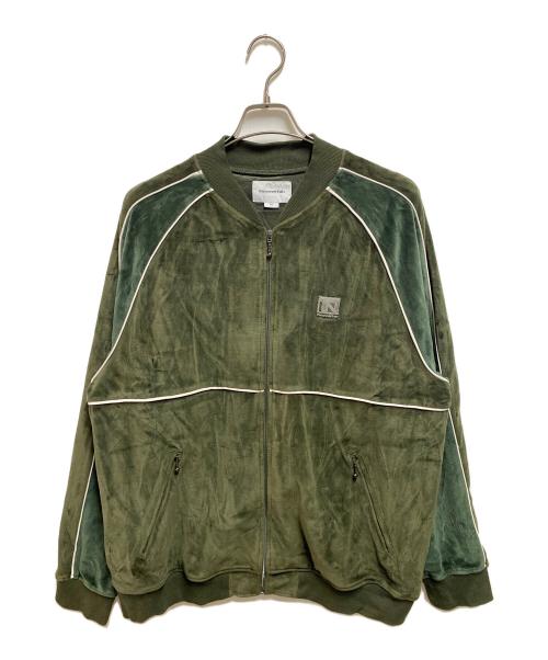 thisisneverthat（ディスイズネバーザット）thisisneverthat (ディスイズネバーザット) Velour Track Jacket グリーン サイズ:XLの古着・服飾アイテム