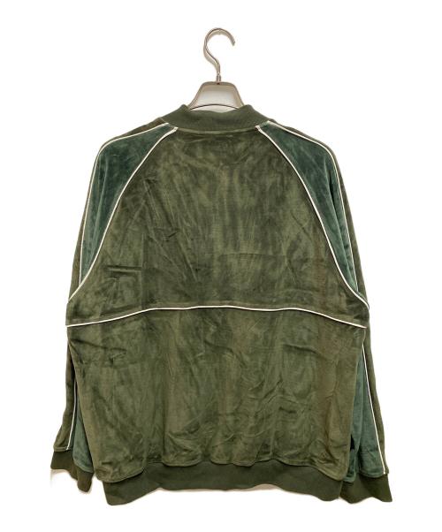 thisisneverthat（ディスイズネバーザット）thisisneverthat (ディスイズネバーザット) Velour Track Jacket グリーン サイズ:XLの古着・服飾アイテム