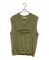maison kitsune（メゾンキツネ）の古着「logo-embroidered cotton vest」｜グリーン