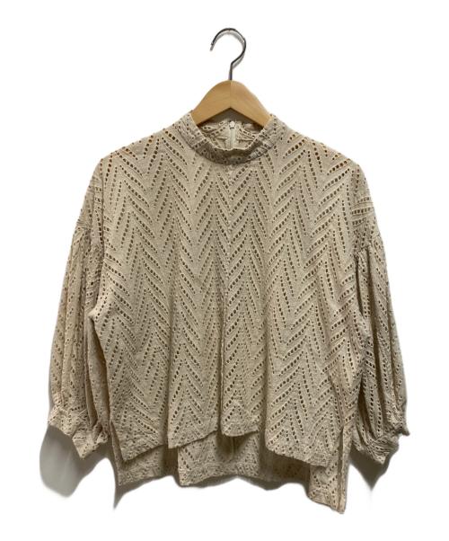 CLANE（クラネ）CLANE (クラネ) カットエンブロイダリートップ ベージュ サイズ:1の古着・服飾アイテム
