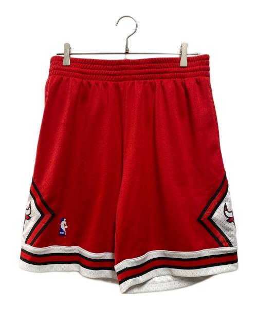 MITCHELL & NESS（ミッチェルアンドネス）MITCHELL & NESS (ミッチェルアンドネス) NBA SWINGMAN ROAD SHORTS レッド サイズ:Ⅼの古着・服飾アイテム