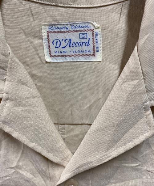 D'Accord（D'Accord）D'Accord (D'Accord) 80's キューバシャツ ベージュ サイズ:Ｓの古着・服飾アイテム