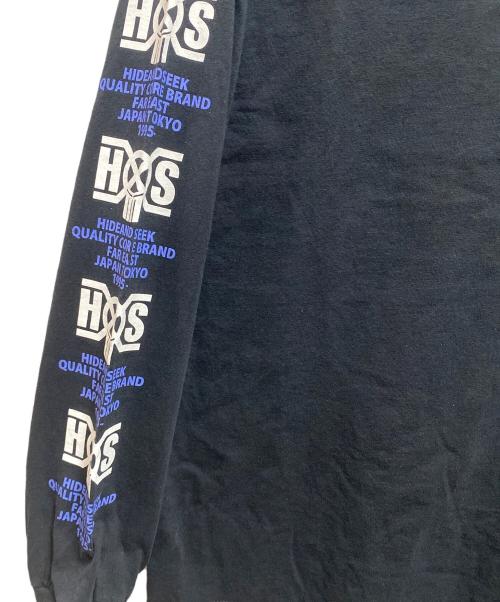 HIDE AND SEEK（ハイドアンドシーク）HIDE AND SEEK (ハイドアンドシーク) HS×BH L/S TEE ブラック サイズ:Ｌの古着・服飾アイテム