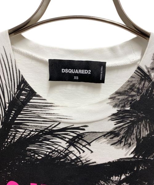 DSQUARED2（ディースクエアード）DSQUARED2 (ディースクエアード) PALMS Slouch T-Shirt ホワイト サイズ:ＸＳの古着・服飾アイテム