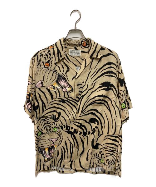 WACKO MARIA（ワコマリア）WACKO MARIA (ワコマリア) TIM LEHI (ティム リーハイ) 総柄シャツ ベージュ サイズ:Ｍの古着・服飾アイテム