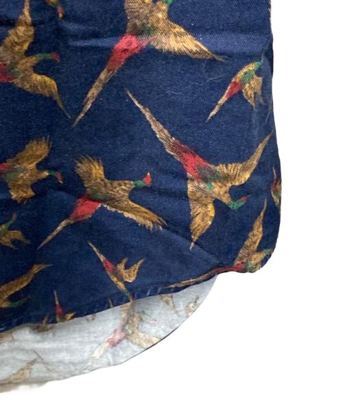 CHAPS RALPH LAUREN（チャップス ラルフローレン）CHAPS RALPH LAUREN (チャップス ラルフローレン) 80s総柄ボタンダウンシャツ ネイビー サイズ:Ｌの古着・服飾アイテム