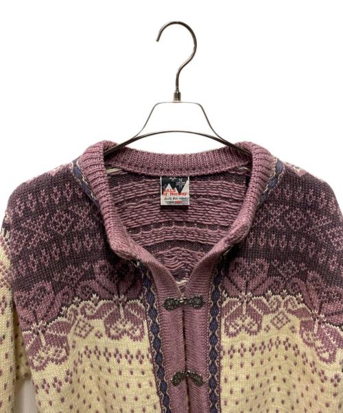 DALE OF NORWAY（ダーレ オブ ノルウェイ）DALE OF NORWAY (ダーレ オブ ノルウェイ) 80-90's ノルディックカーディガン ピンク サイズ:40の古着・服飾アイテム