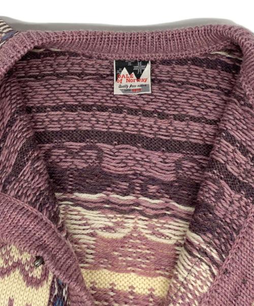 DALE OF NORWAY（ダーレ オブ ノルウェイ）DALE OF NORWAY (ダーレ オブ ノルウェイ) 80-90's ノルディックカーディガン ピンク サイズ:40の古着・服飾アイテム