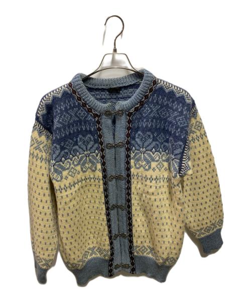 DALE OF NORWAY（ダーレ オブ ノルウェイ）DALE OF NORWAY (ダーレ オブ ノルウェイ) 80's ノルディックカーディガン ブルー サイズ:Ｌの古着・服飾アイテム