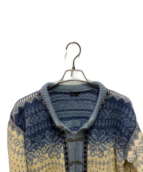 DALE OF NORWAY（ダーレ オブ ノルウェイ）DALE OF NORWAY (ダーレ オブ ノルウェイ) 80's ノルディックカーディガン ブルー サイズ:Ｌの古着・服飾アイテム