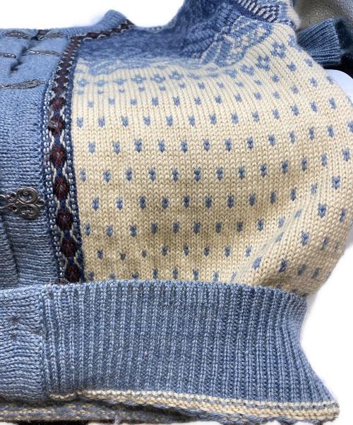 DALE OF NORWAY（ダーレ オブ ノルウェイ）DALE OF NORWAY (ダーレ オブ ノルウェイ) 80's ノルディックカーディガン ブルー サイズ:Ｌの古着・服飾アイテム