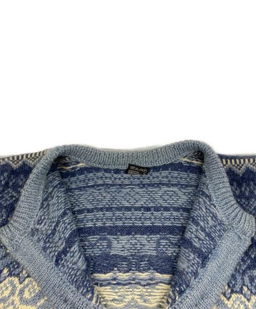 DALE OF NORWAY（ダーレ オブ ノルウェイ）DALE OF NORWAY (ダーレ オブ ノルウェイ) 80's ノルディックカーディガン ブルー サイズ:Ｌの古着・服飾アイテム