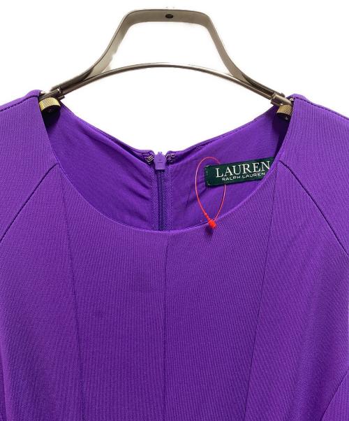 LAUREN RALPH LAUREN（ローレンラルフローレン）LAUREN RALPH LAUREN (ローレンラルフローレン) ノースリーブワンピース パープル サイズ:XSの古着・服飾アイテム