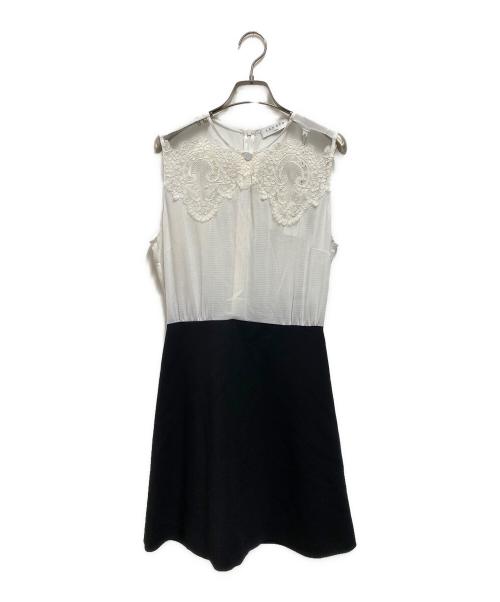 Sandro（サンドロ）Sandro (サンドロ) ワンピース ホワイト×ブラック サイズ:2 未使用品の古着・服飾アイテム