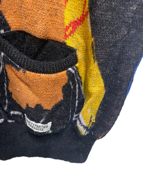 WACKO MARIA（ワコマリア）WACKO MARIA (ワコマリア) Jean-Michel Basquiat (ジャン ミシェル バスキア) 総柄ジャガードカーディガン マルチカラー サイズ:Mの古着・服飾アイテム