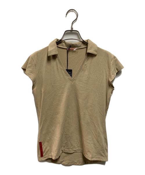 PRADA SPORTS（プラダスポーツ）PRADA SPORTS (プラダスポーツ) バッグポケットポロシャツ ベージュ サイズ:Ｍ 未使用品の古着・服飾アイテム