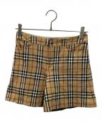 BURBERRY BLUE LABELバーバリーロンドンブルーレーベル）の古着「ノヴァチェックショートパンツ」｜ベージュ