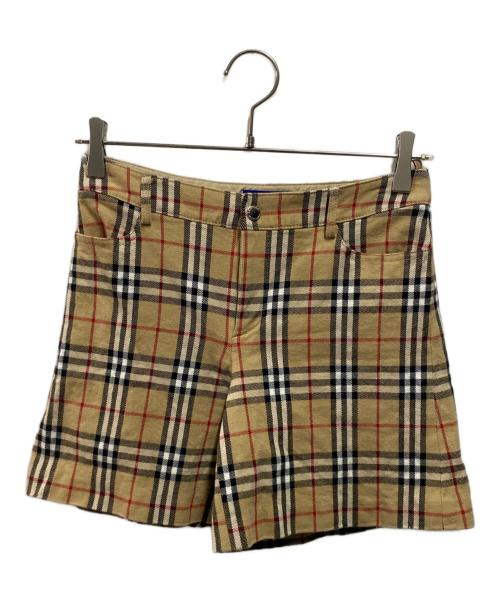 BURBERRY BLUE LABEL（バーバリー ブルー レーベル）BURBERRY BLUE LABEL (バーバリーロンドンブルーレーベル) ノヴァチェックショートパンツ ベージュ サイズ:38の古着・服飾アイテム