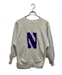 Champion REVERSE WEAVE（チャンピオン リバース ウィーブ）の古着「90sワッペン刺繍スウェット」｜グレー