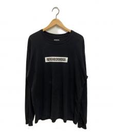 NEIGHBORHOOD（ネイバーフッド）の古着「ボックスロゴ長袖カットソー」｜ブラック