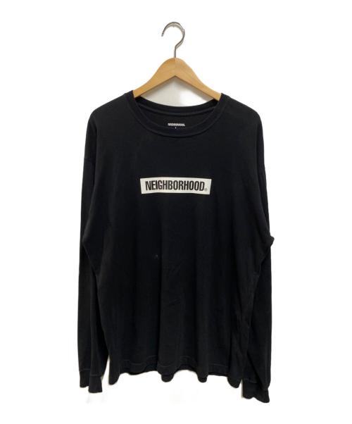 NEIGHBORHOOD（ネイバーフッド）NEIGHBORHOOD (ネイバーフッド) ボックスロゴ長袖カットソー ブラック サイズ:Lの古着・服飾アイテム