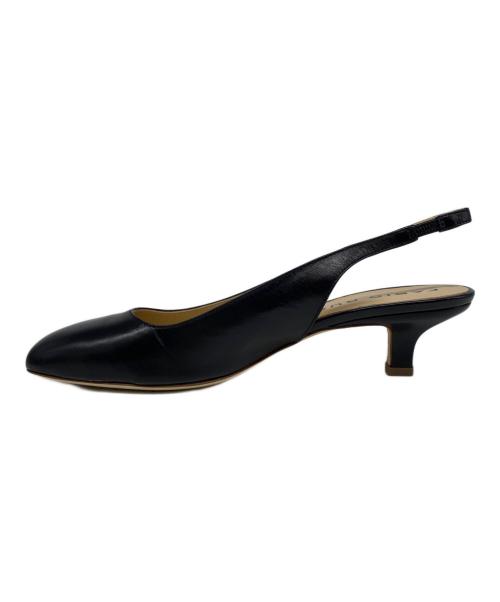 FABIO RUSCONI（ファビオルスコーニ）FABIO RUSCONI (ファビオルスコーニ) ローヒールバックバンドパンプス ブラック サイズ:39の古着・服飾アイテム