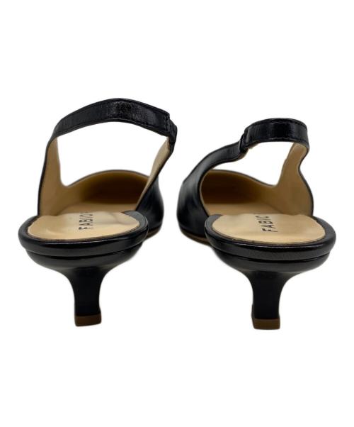 FABIO RUSCONI（ファビオルスコーニ）FABIO RUSCONI (ファビオルスコーニ) ローヒールバックバンドパンプス ブラック サイズ:39の古着・服飾アイテム