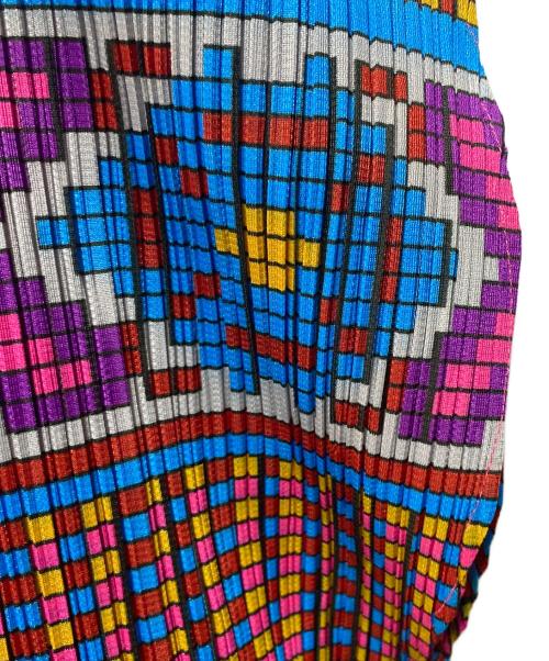 PLEATS PLEASE（プリーツプリーズ）PLEATS PLEASE (プリーツプリーズ) 変形サークルカットソー マルチカラー サイズ:FREEの古着・服飾アイテム