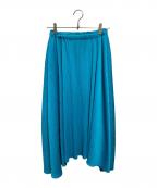 PLEATS PLEASEプリーツプリーズ）の古着「フレアプリーツスカート」｜グリーン