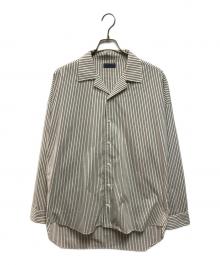 glamb Monotone（グラムモノトーン）の古着「ストライプシャツ」｜ホワイト