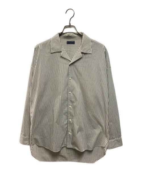 glamb Monotone（グラムモノトーン）glamb Monotone (グラムモノトーン) ストライプシャツ ホワイト サイズ:2の古着・服飾アイテム