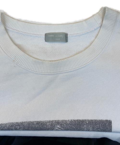 COMME des GARCONS HOMME（コムデギャルソン オム）COMME des GARCONS HOMME (コムデギャルソン オム) 半袖プリントスウェット ホワイト サイズ:サイズ詳細参照の古着・服飾アイテム