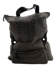 MIU MIU（ミュウミュウ）の古着「ツイードヘリンボーントートバッグ」｜グレー