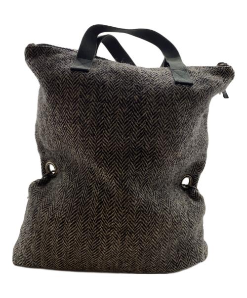 MIU MIU（ミュウミュウ）MIU MIU (ミュウミュウ) ツイードヘリンボーントートバッグ グレーの古着・服飾アイテム