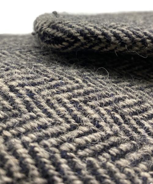 MIU MIU（ミュウミュウ）MIU MIU (ミュウミュウ) ツイードヘリンボーントートバッグ グレーの古着・服飾アイテム