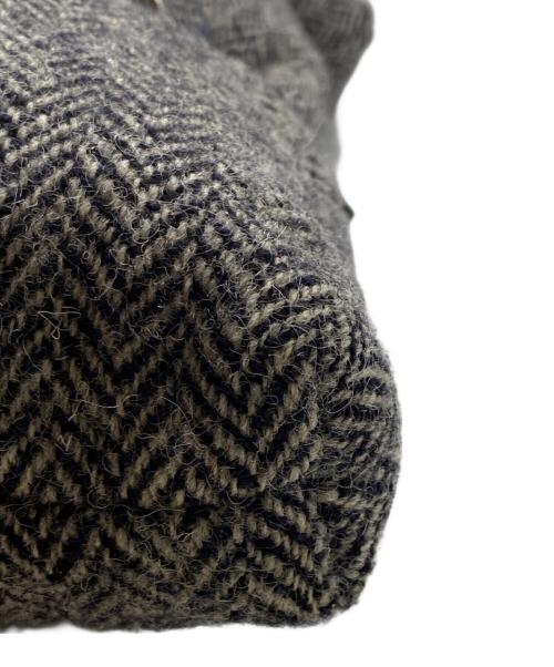 MIU MIU（ミュウミュウ）MIU MIU (ミュウミュウ) ツイードヘリンボーントートバッグ グレーの古着・服飾アイテム