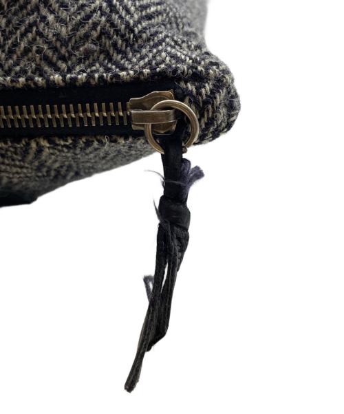 MIU MIU（ミュウミュウ）MIU MIU (ミュウミュウ) ツイードヘリンボーントートバッグ グレーの古着・服飾アイテム