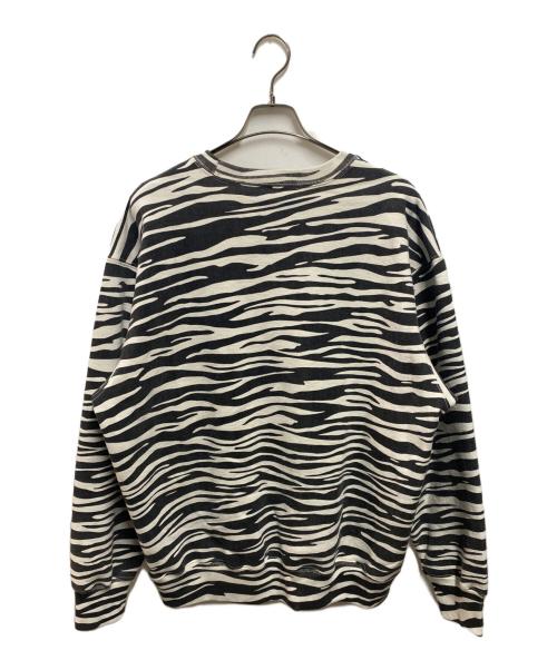 SUPREME（シュプリーム）SUPREME (シュプリーム) Box Logo Crewneck Zebra ホワイト×ブラック サイズ:Largeの古着・服飾アイテム