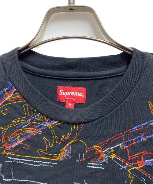 SUPREME（シュプリーム）SUPREME (シュプリーム) Bridge Embroidered S/S Top ブラック サイズ:Mの古着・服飾アイテム