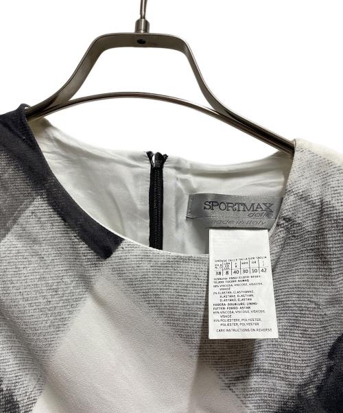 SPORT MAX（スポーツマックス）SPORT MAX (スポーツマックス) 変形ワンピース ホワイト×ブラック サイズ:42の古着・服飾アイテム