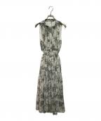 riendaリエンダ）の古着「ホルターネックギャザーフレアワンピース」｜ホワイト